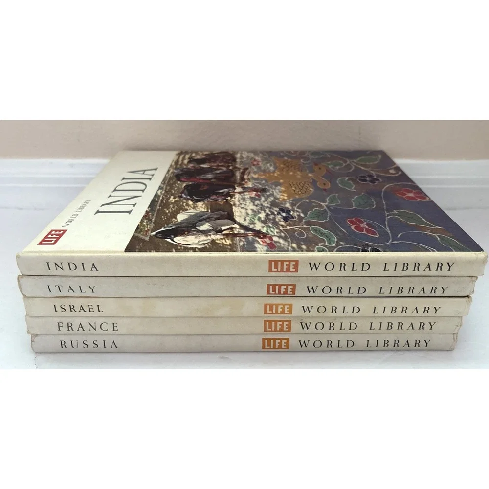 Time Life World Library Lot of 5 Hardcover Book Set Vintage 1960's Homeschool